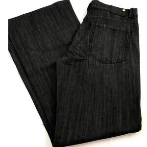 BCBGMAXAZARIA Women's Tanya The Wide Leg Jeans Black Rinse Size 31